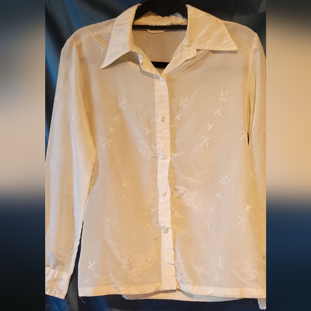 1970's vintage Lady Manhattan silk shirt